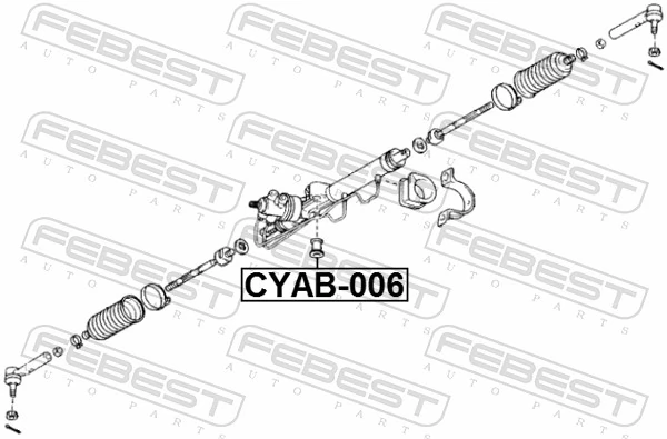 CYAB006 Febest Сайлентблок кріплення рульової рейки