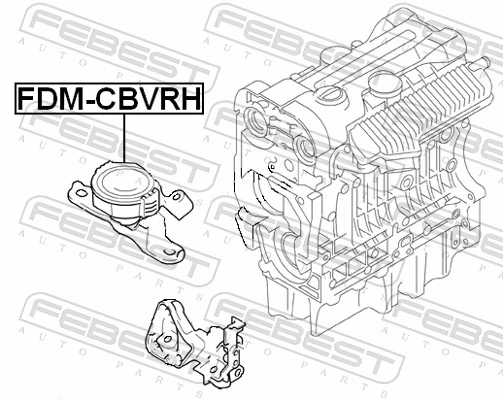 FDMCBVRH Febest Права подушка мотора