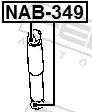 NAB349 Febest Сайлентблок амортизатора заднього