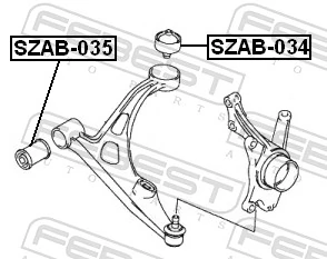 SZAB034 Febest Сайлентблок переднього нижнього важеля