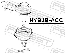 HYBJBACC Febest Пильник рульового накінечника