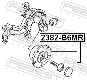 2382B6MR Febest Маточина задня