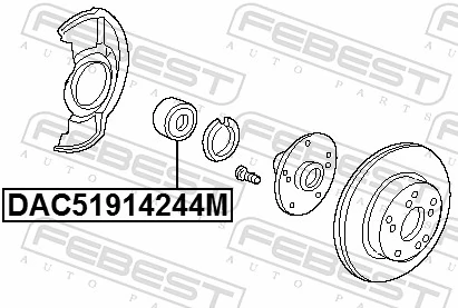 DAC51914244M Febest Підшипник маточини передньої