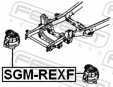 SGMREXF Febest Подушка (опора) двигуна, ліва/права