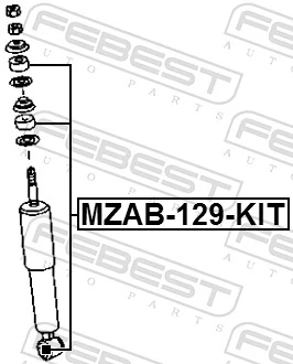 MZAB129KIT Febest Сайлентблок амортизатора переднього
