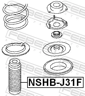 NSHBJ31F Febest Буфер-відбійник амортизатора переднього
