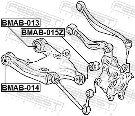 BMAB015Z Febest Сайлентблок задньої підвіски