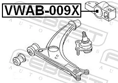 Сайлентблок переднього нижнього важеля на Audi Q3  8UB, 8UG