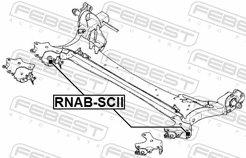 Сайлентблок балки моста на Renault Scenic II JM0, JM1