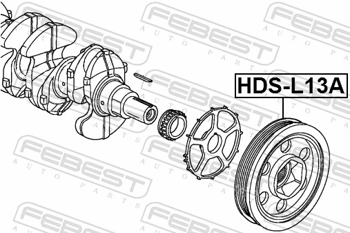 HDSL13A Febest Демпфер колінвалу