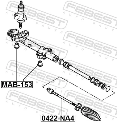 MAB153 Febest Сайлентблок кріплення рульової рейки