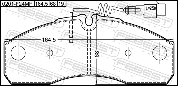 0201F24MF Febest Передні гальмівні колодки
