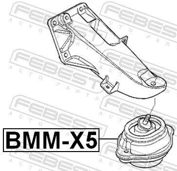 BMMX5 Febest Подушка (опора) двигуна, ліва/права