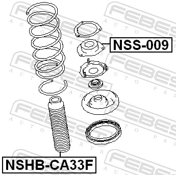 NSS009 Febest Кріплення переднього амортизатора