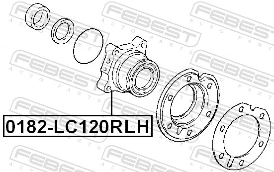 0182LC120RLH Febest Маточина задня ліва