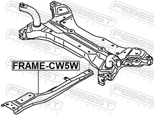 FRAMECW5W Febest Підрамник двигуна