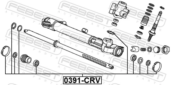 0391CRV Febest Ремкомплект до рульової рейки