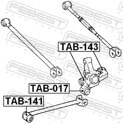 TAB017 Febest Сайлентблок задньої підвіски