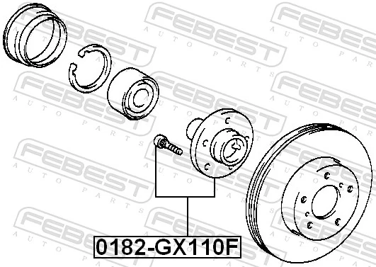 0182GX110F Febest Маточина (передня)