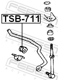 TSB711 Febest Прокладка стабільзатора заднього