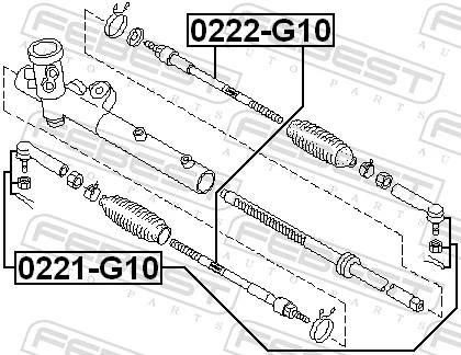 0222G10 Febest Тяги кермові