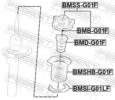 BMSHBG01F Febest Пильник стійки передньої