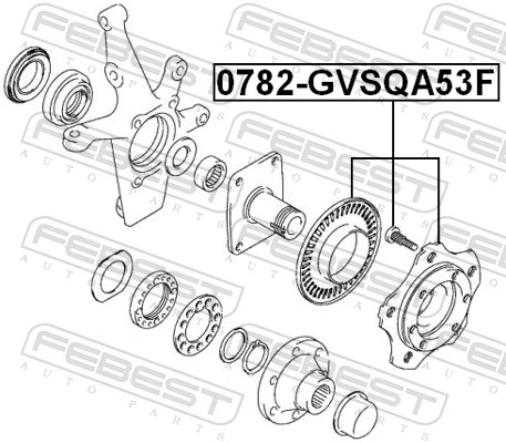 0782GVSQA53F Febest Маточина (передня)