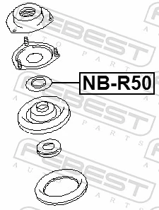 NBR50 Febest Підшипник опори амортизатора