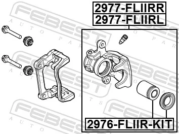 2977FLIIRR Febest Супорт гальмівний задній правий