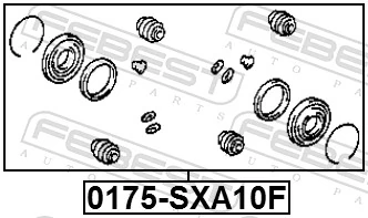 0175SXA10F Febest Ремкомплект гальмівної системи