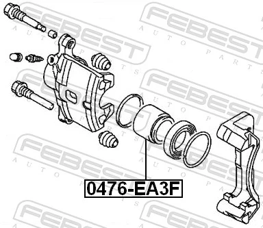 0476EA3F Febest Поршень гальмівного супорта переднього