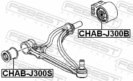 CHABJ300S Febest Сайлентблок переднього нижнього важеля