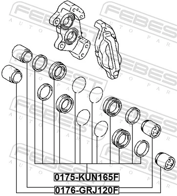 0175KUN165F Febest Ремкомплект гальмівної системи
