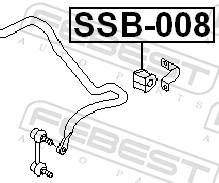 SSB008 Febest Прокладка стабільзатора заднього