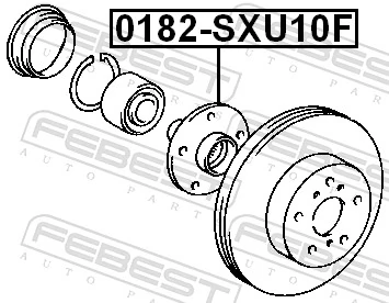 0182SXU10F Febest Маточина (передня)