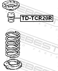TDTCR20R Febest Відбійник пружини задньої
