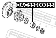 DAC55900055 Febest Підшипник ступиці задньої