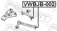 VWBJB002 Febest Пильник опори кульової верхньої