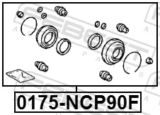 0175NCP90F Febest Ремкомплект гальмівної системи