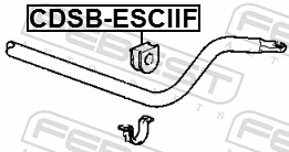 CDSBESCIIF Febest Втулка стабілізатора переднього