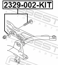 2329002KIT Febest Болт кріплення заднього верхнього важеля, зовнішній
