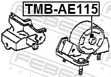 TMBAE115 Febest Задній сайлентблок двигуна