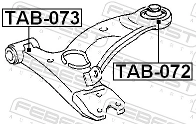TAB072 Febest Сайлентблок переднього нижнього важеля