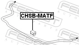 CHSBMATF Febest Втулка стабілізатора переднього