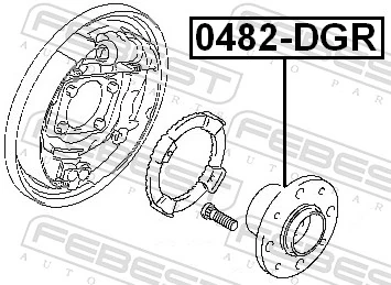 0482DGR Febest Маточина задня