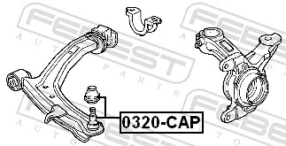 0320CAP Febest Кульові на авто