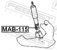 MAB115 Febest Сайлентблок амортизатора переднього