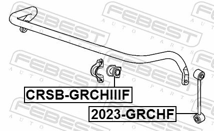 CRSBGRCHIIIF Febest Втулка стабілізатора переднього