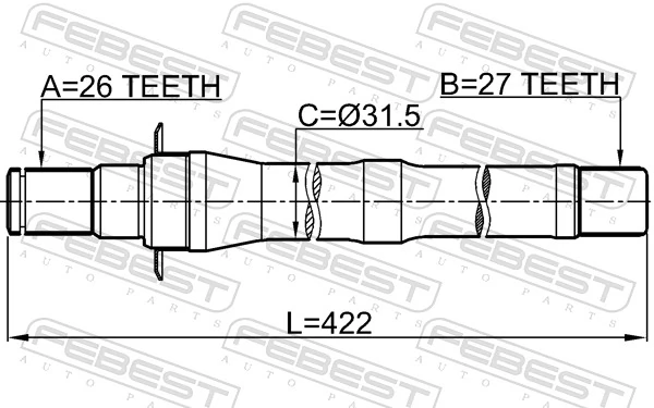 1212IX35MT5 Febest Промвал