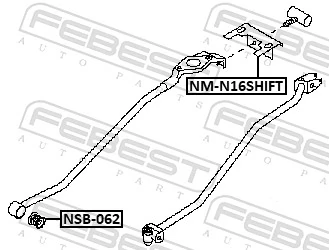 NMN16SHIFT Febest Кронштейн куліси КПП